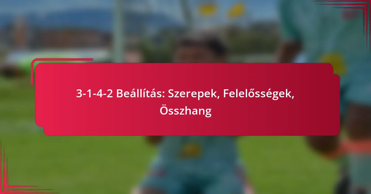 Read more about the article 3-1-4-2 Beállítás: Szerepek, Felelősségek, Összhang