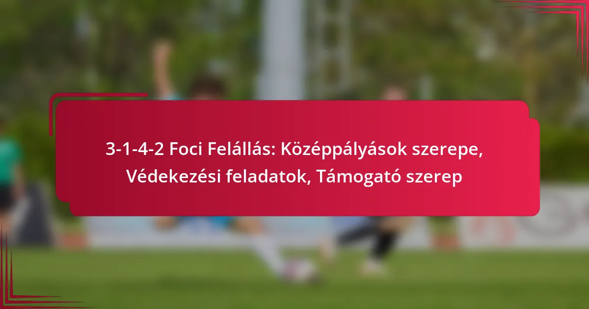 Read more about the article 3-1-4-2 Foci Felállás: Középpályások szerepe, Védekezési feladatok, Támogató szerep