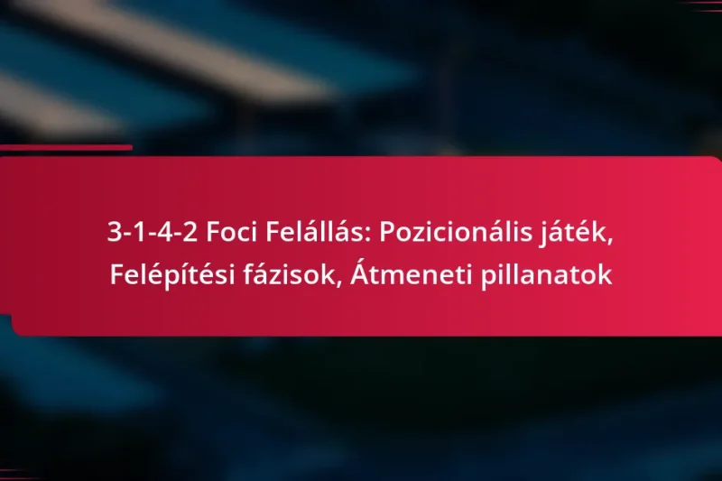 3-1-4-2 Foci Felállás: Pozicionális játék, Felépítési fázisok, Átmeneti pillanatok