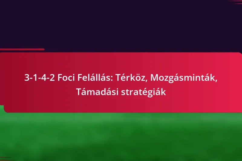 3-1-4-2 Foci Felállás: Térköz, Mozgásminták, Támadási stratégiák