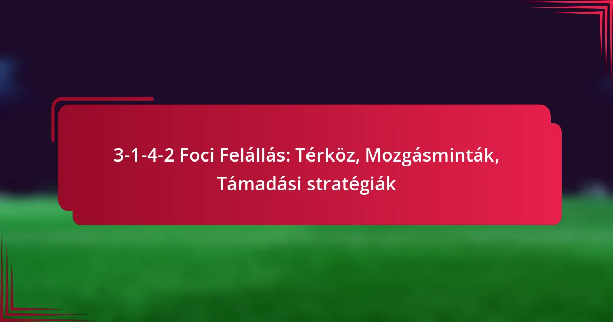 Read more about the article 3-1-4-2 Foci Felállás: Térköz, Mozgásminták, Támadási stratégiák