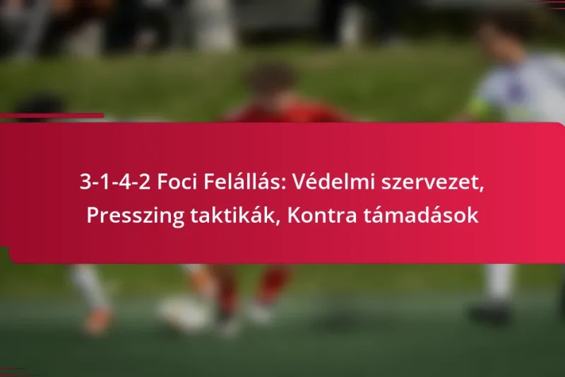 3-1-4-2 Foci Felállás: Védelmi szervezet, Presszing taktikák, Kontra támadások