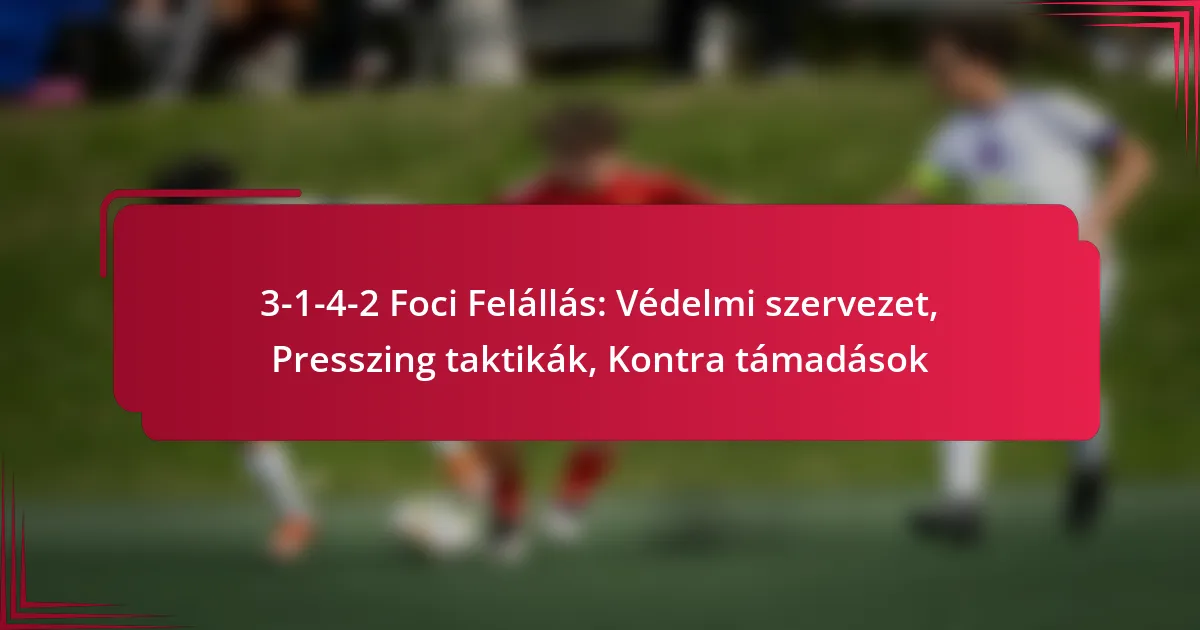 Read more about the article 3-1-4-2 Foci Felállás: Védelmi szervezet, Presszing taktikák, Kontra támadások