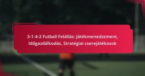 Read more about the article 3-1-4-2 Futball Felállás: Játékmenedzsment, Időgazdálkodás, Stratégiai cserejátékosok