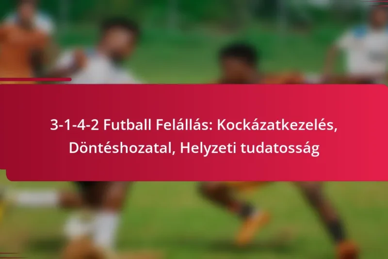3-1-4-2 Futball Felállás: Kockázatkezelés, Döntéshozatal, Helyzeti tudatosság