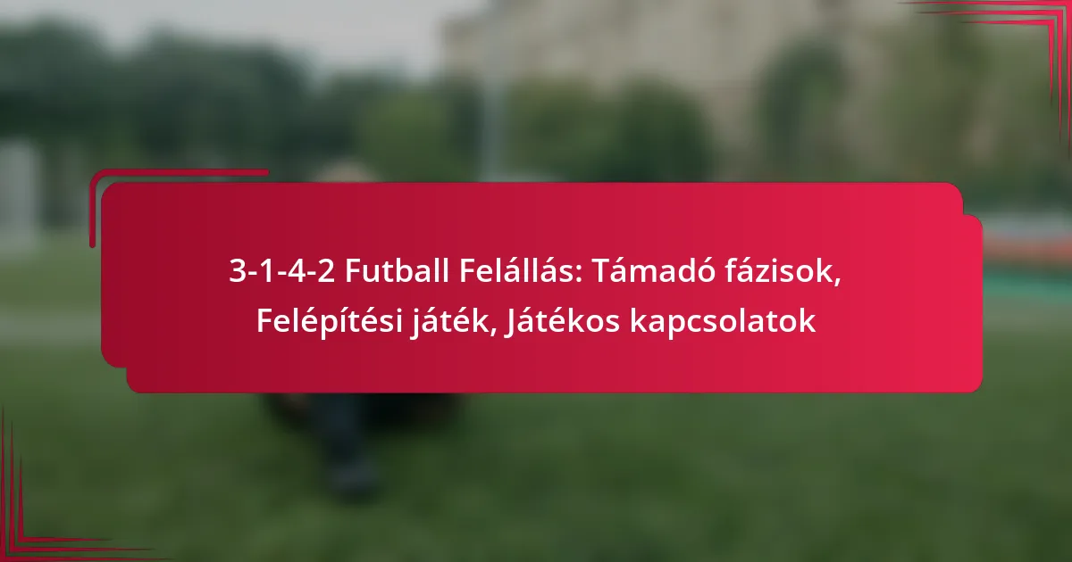 You are currently viewing 3-1-4-2 Futball Felállás: Támadó fázisok, Felépítési játék, Játékos kapcsolatok