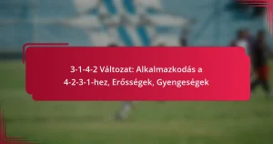 Read more about the article 3-1-4-2 Változat: Alkalmazkodás a 4-2-3-1-hez, Erősségek, Gyengeségek