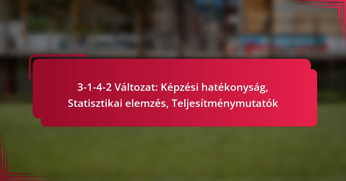 Read more about the article 3-1-4-2 Változat: Képzési hatékonyság, Statisztikai elemzés, Teljesítménymutatók